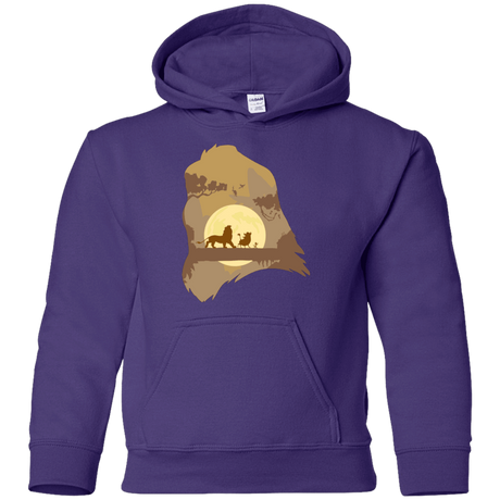 Sweatshirts Purple / YS Lion Portrait Youth Hoodie