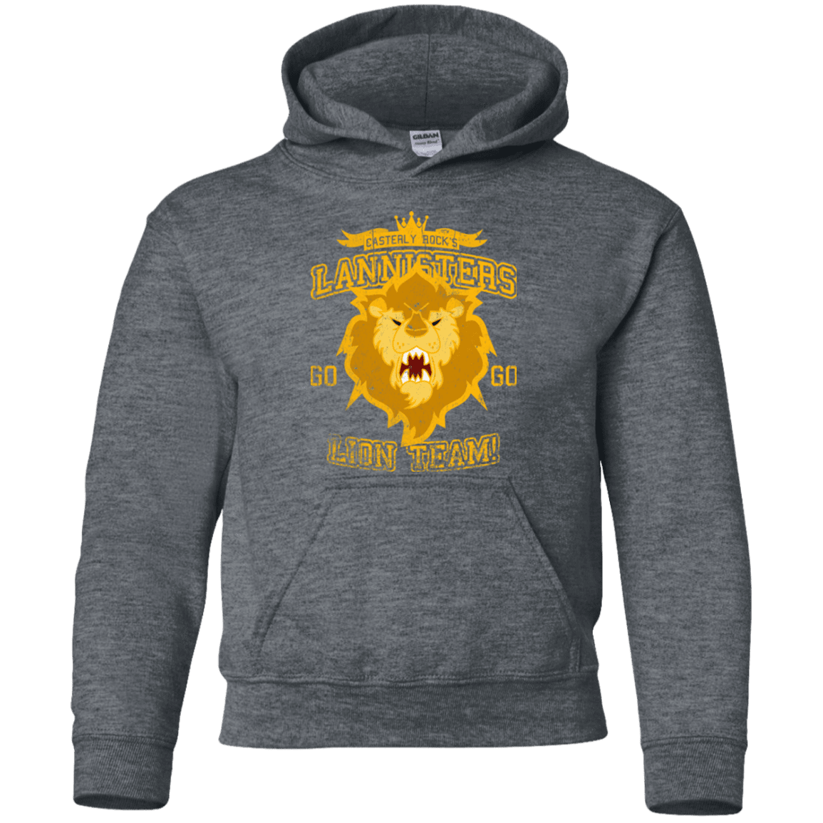 Sweatshirts Dark Heather / YS Lion Team Youth Hoodie