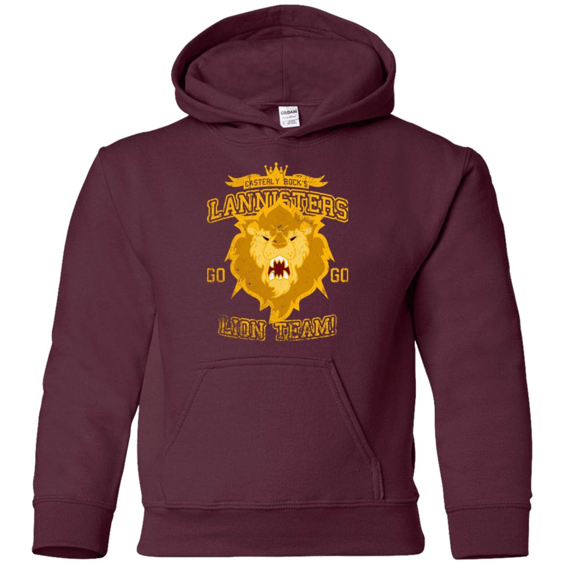 Sweatshirts Maroon / YS Lion Team Youth Hoodie