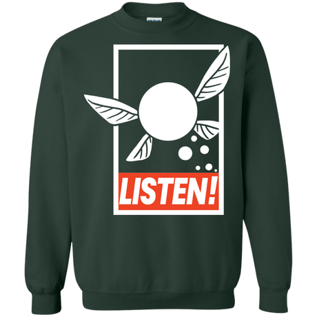 Sweatshirts Forest Green / S LISTEN! Crewneck Sweatshirt
