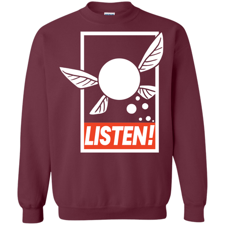 Sweatshirts Maroon / S LISTEN! Crewneck Sweatshirt