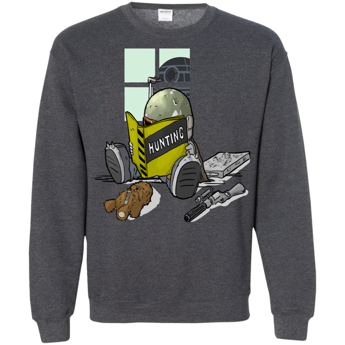Sweatshirts Dark Heather / Small Little Boba Crewneck Sweatshirt