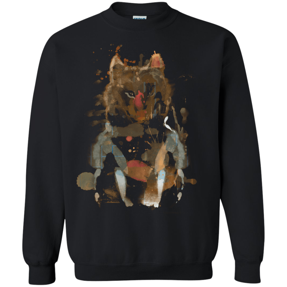 Sweatshirts Black / S Little Foxy Watercolor Crewneck Sweatshirt