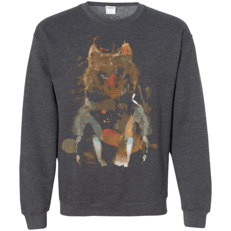 Sweatshirts Dark Heather / S Little Foxy Watercolor Crewneck Sweatshirt