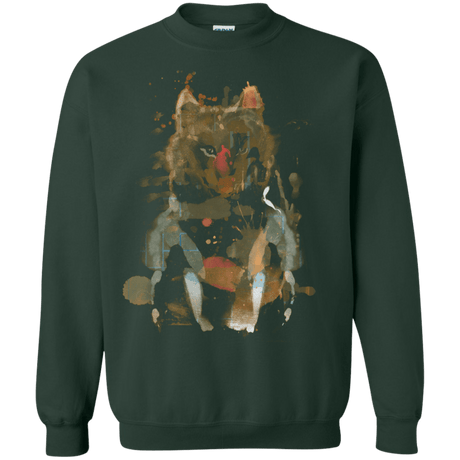 Sweatshirts Forest Green / S Little Foxy Watercolor Crewneck Sweatshirt