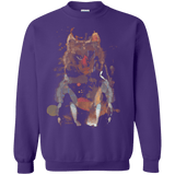 Sweatshirts Purple / S Little Foxy Watercolor Crewneck Sweatshirt
