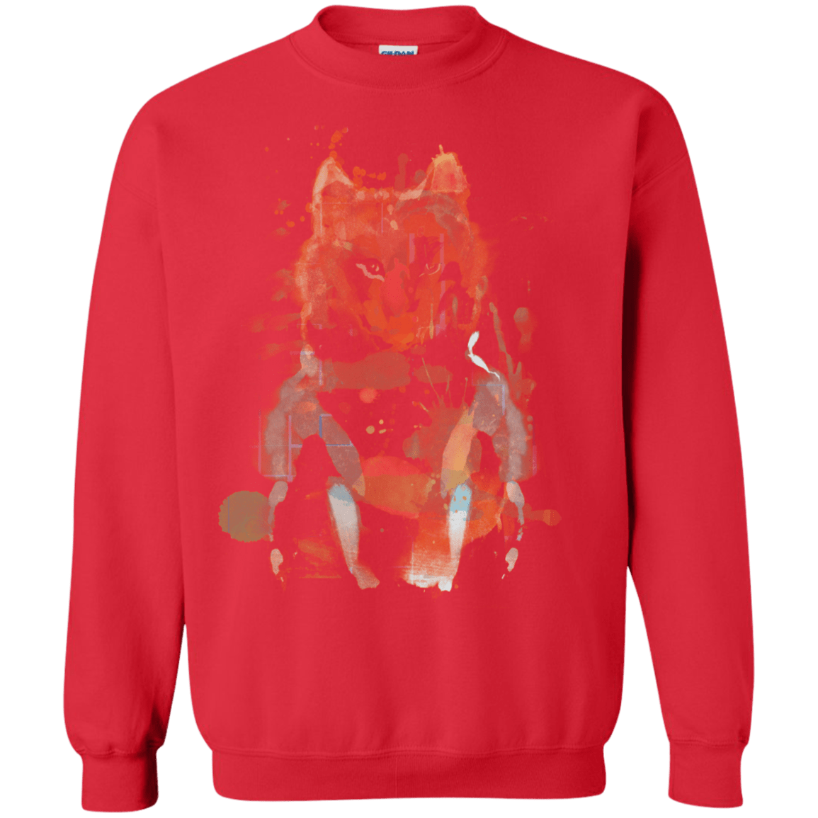 Sweatshirts Red / S Little Foxy Watercolor Crewneck Sweatshirt