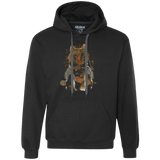 Sweatshirts Black / S Little Foxy Watercolor Premium Fleece Hoodie
