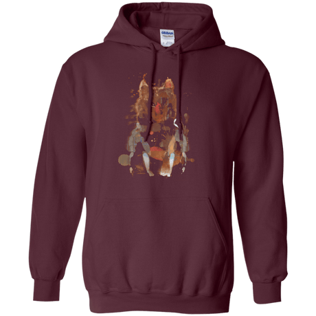 Sweatshirts Maroon / S Little Foxy Watercolor Pullover Hoodie
