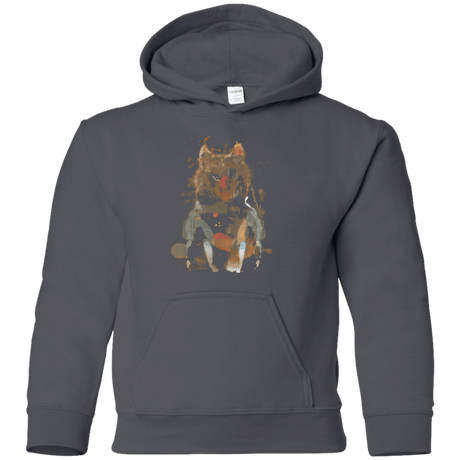 Sweatshirts Charcoal / YS Little Foxy Watercolor Youth Hoodie