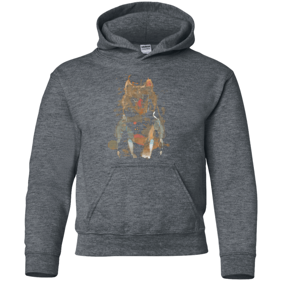 Sweatshirts Dark Heather / YS Little Foxy Watercolor Youth Hoodie