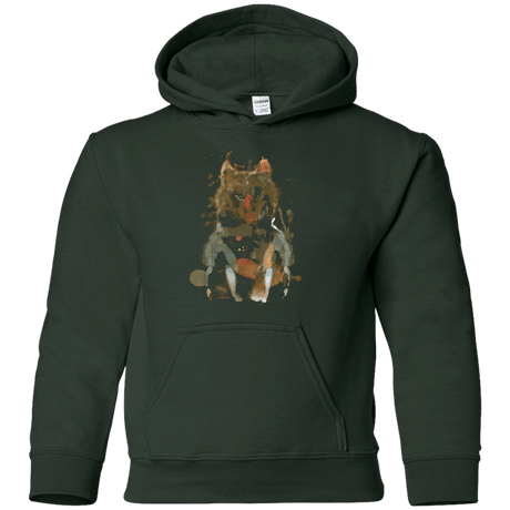 Sweatshirts Forest Green / YS Little Foxy Watercolor Youth Hoodie