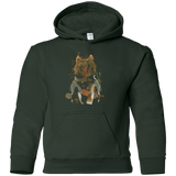 Sweatshirts Forest Green / YS Little Foxy Watercolor Youth Hoodie
