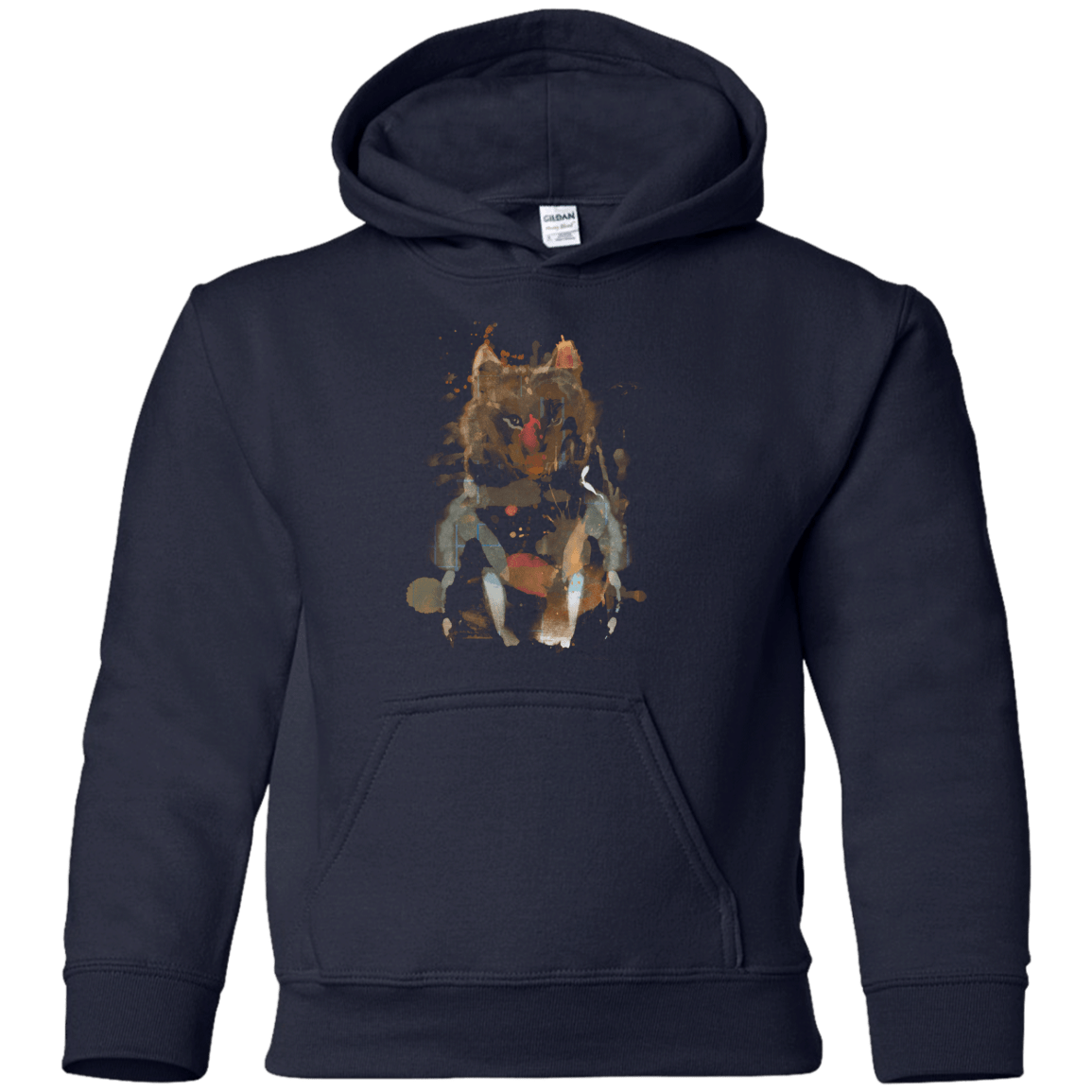 Sweatshirts Navy / YS Little Foxy Watercolor Youth Hoodie