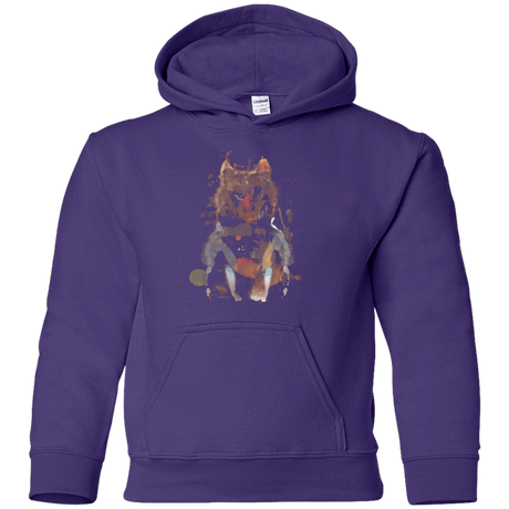 Sweatshirts Purple / YS Little Foxy Watercolor Youth Hoodie