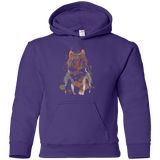 Sweatshirts Purple / YS Little Foxy Watercolor Youth Hoodie