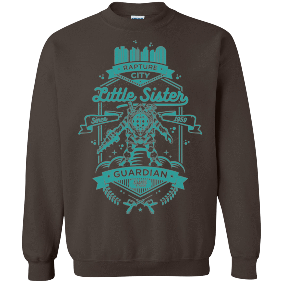 Sweatshirts Dark Chocolate / Small Little Sister Protector Crewneck Sweatshirt