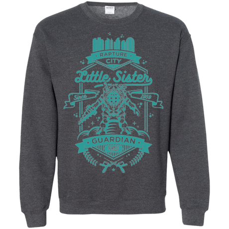 Sweatshirts Dark Heather / Small Little Sister Protector Crewneck Sweatshirt
