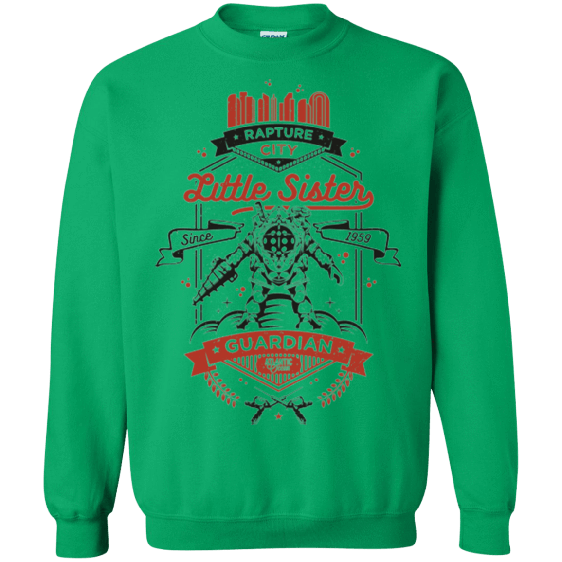 Sweatshirts Irish Green / Small Little Sister Protector V2 Crewneck Sweatshirt