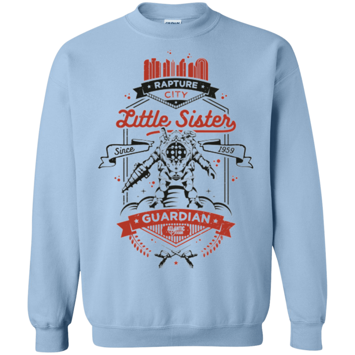 Sweatshirts Light Blue / Small Little Sister Protector V2 Crewneck Sweatshirt