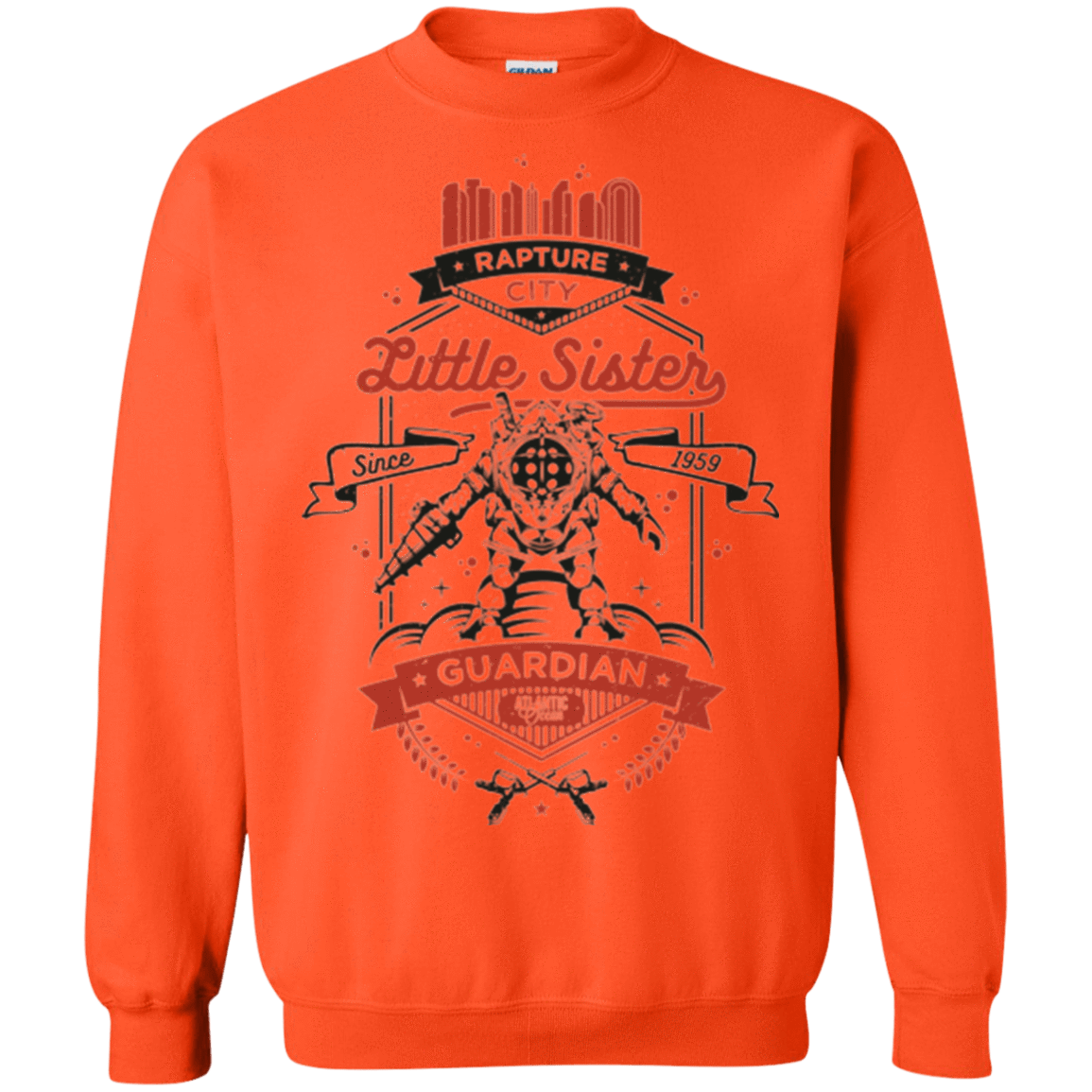 Sweatshirts Orange / Small Little Sister Protector V2 Crewneck Sweatshirt