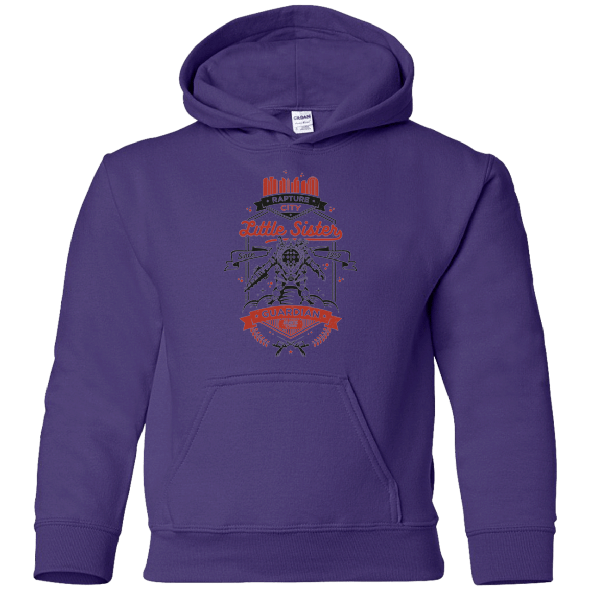 Sweatshirts Purple / YS Little Sister Protector V2 Youth Hoodie