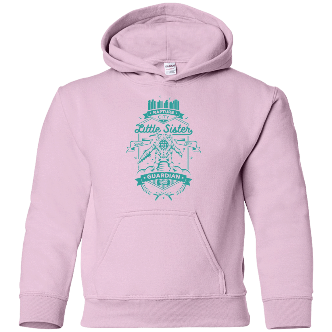 Sweatshirts Light Pink / YS Little Sister Protector Youth Hoodie