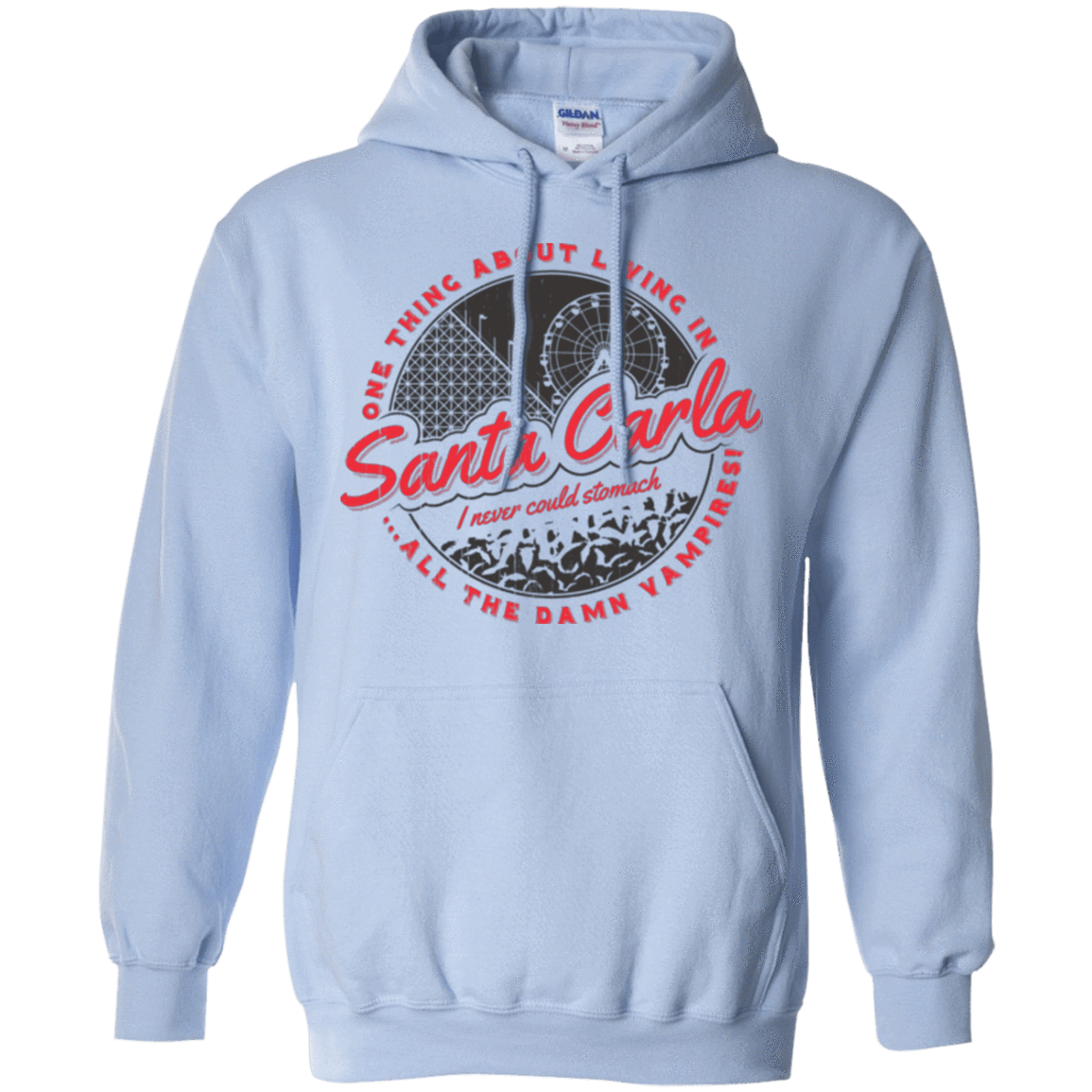 Sweatshirts Light Blue / Small Living in Santa Carla Pullover Hoodie