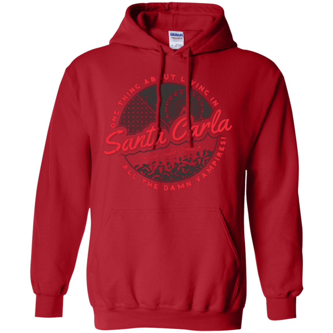 Sweatshirts Red / Small Living in Santa Carla Pullover Hoodie