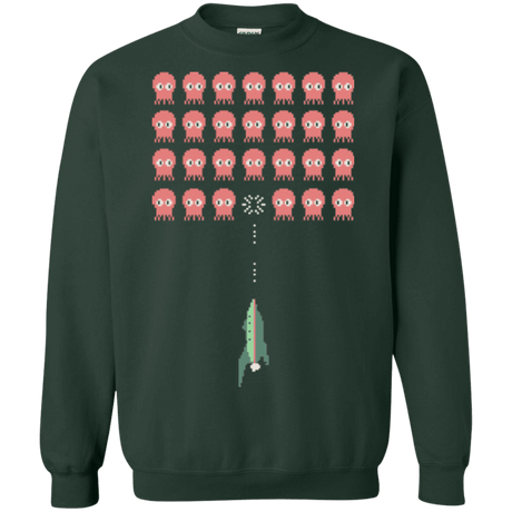 Sweatshirts Forest Green / Small Lobster invaders Crewneck Sweatshirt