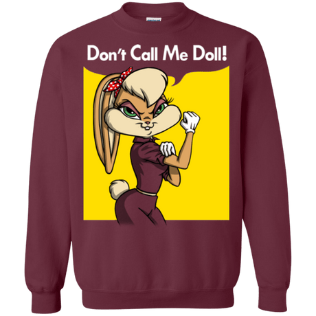 Sweatshirts Maroon / S Lola Dont Call me Doll Crewneck Sweatshirt