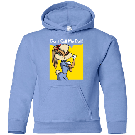 Sweatshirts Carolina Blue / YS Lola Dont Call me Doll Youth Hoodie