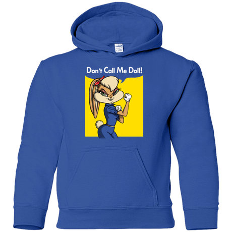 Sweatshirts Royal / YS Lola Dont Call me Doll Youth Hoodie
