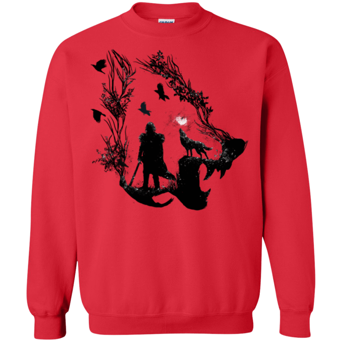 Sweatshirts Red / Small Lone wolf Crewneck Sweatshirt