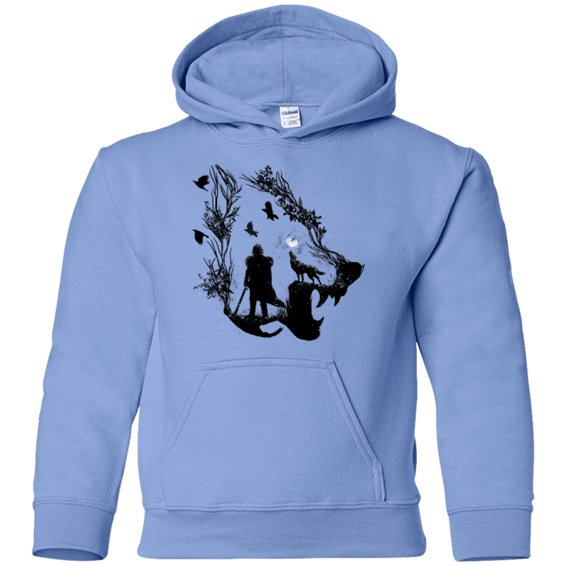 Sweatshirts Carolina Blue / YS Lone wolf Youth Hoodie
