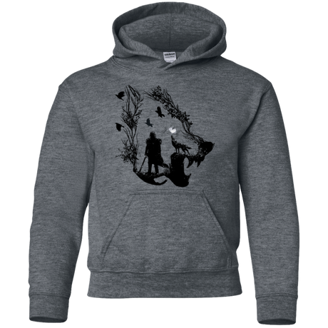Sweatshirts Dark Heather / YS Lone wolf Youth Hoodie