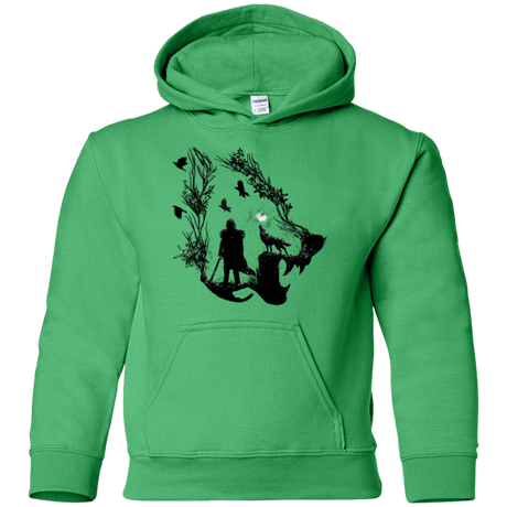 Sweatshirts Irish Green / YS Lone wolf Youth Hoodie