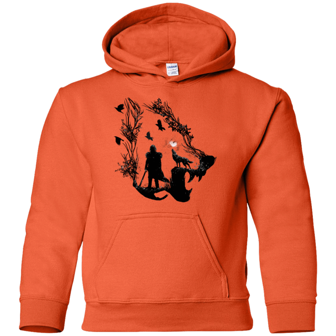 Sweatshirts Orange / YS Lone wolf Youth Hoodie