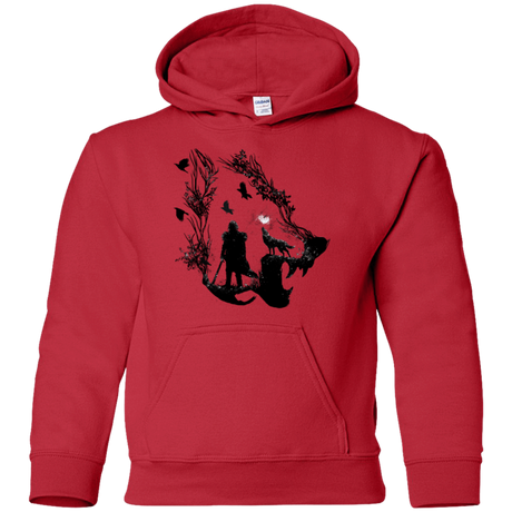 Sweatshirts Red / YS Lone wolf Youth Hoodie