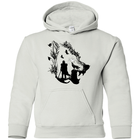 Sweatshirts White / YS Lone wolf Youth Hoodie