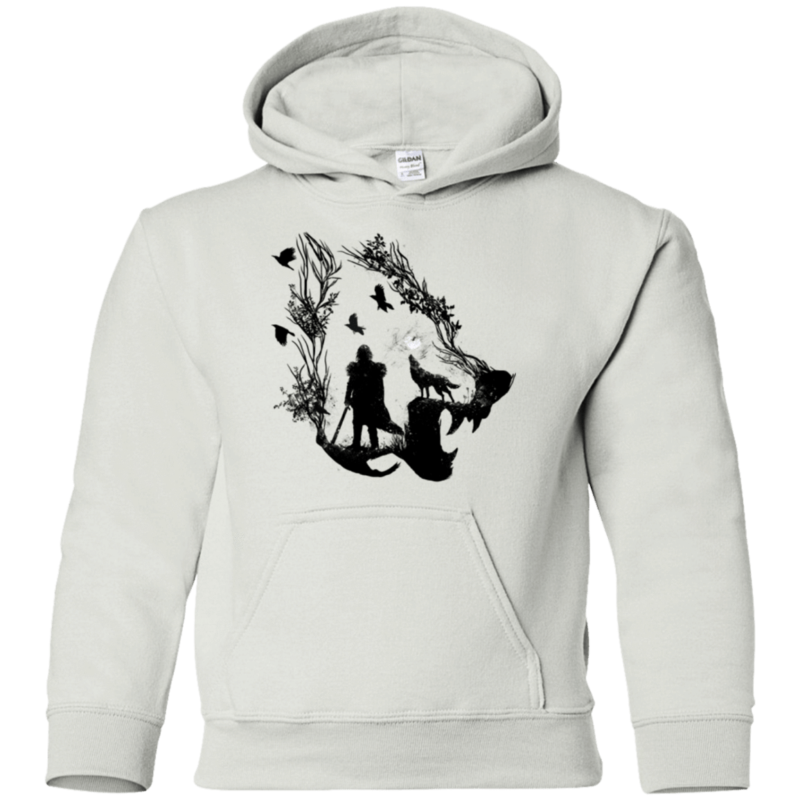 Sweatshirts White / YS Lone wolf Youth Hoodie