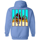 Sweatshirts Carolina Blue / S Looking Glass Mountain Bike Back Print Pullover Hoodie