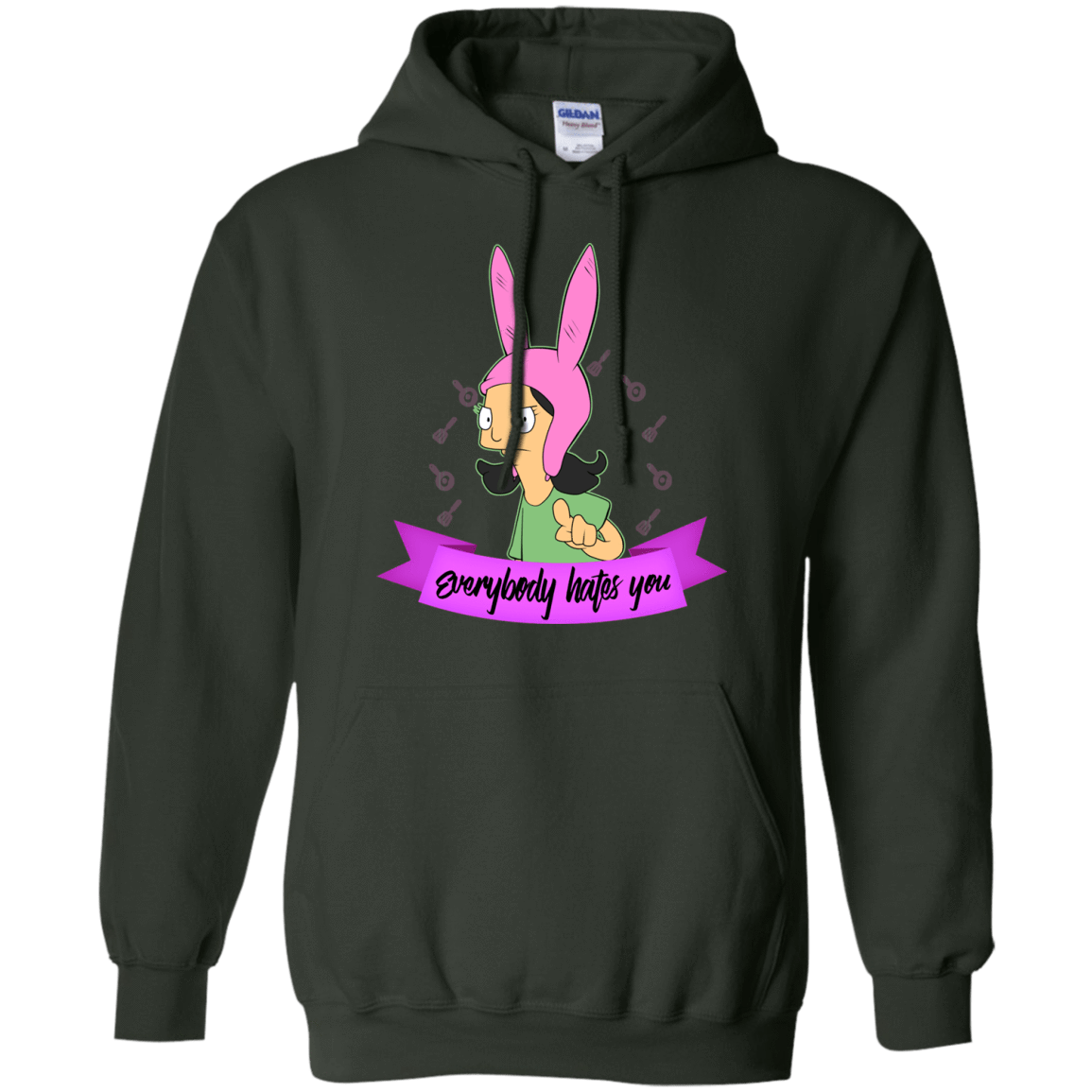 Sweatshirts Forest Green / Small Louise Everybody Pullover Hoodie