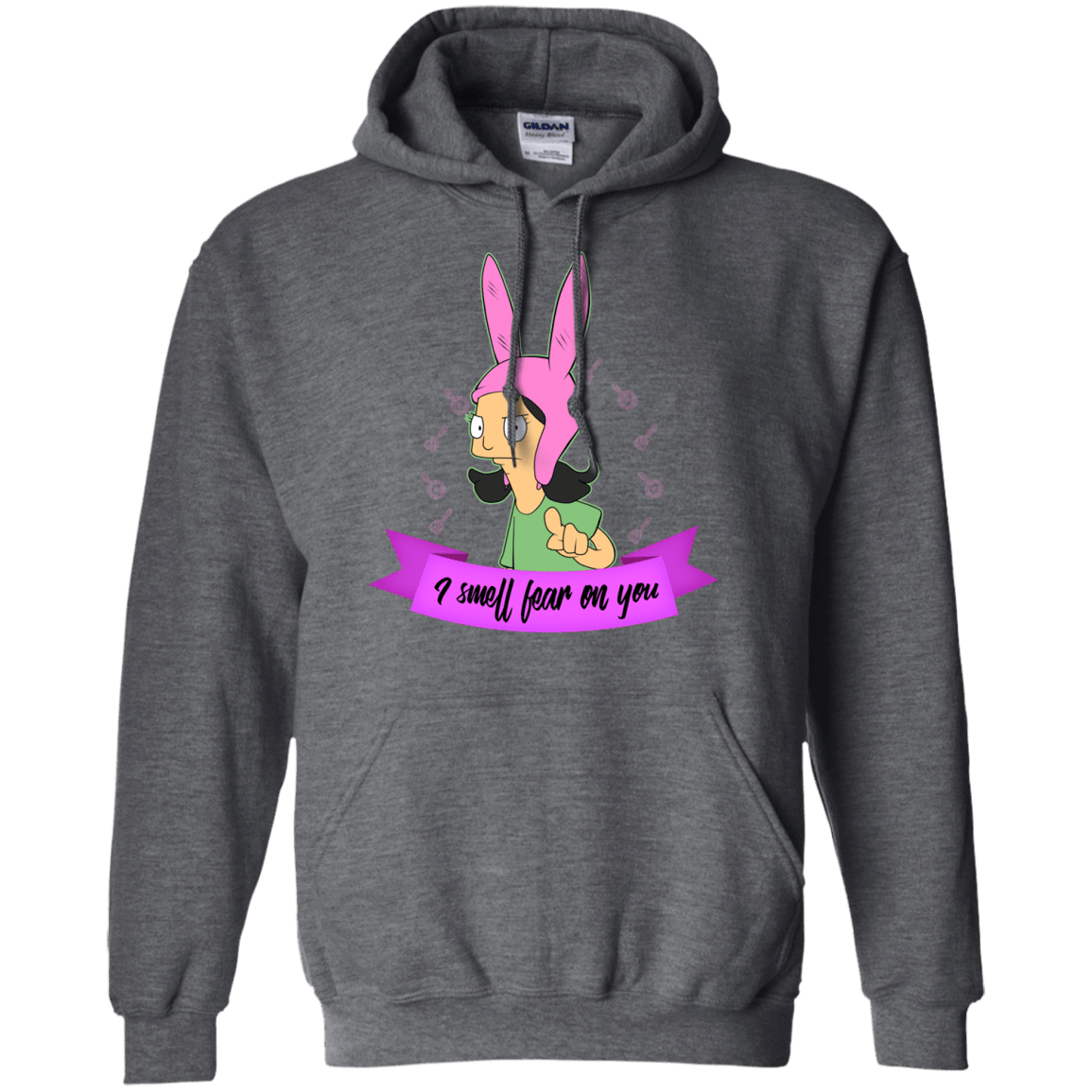 Sweatshirts Dark Heather / Small Louise Smell Fear Pullover Hoodie