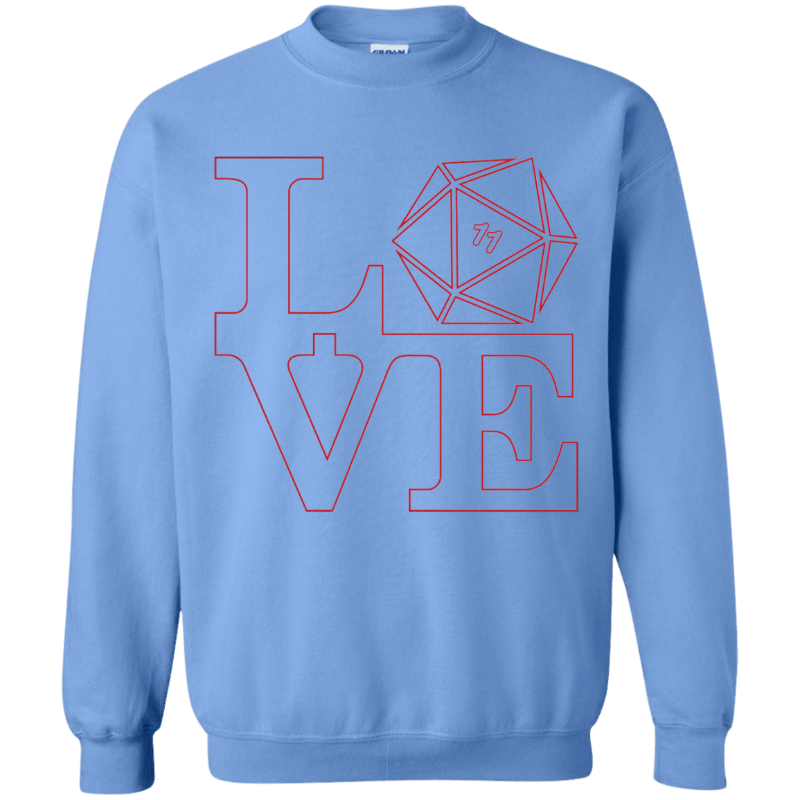 Sweatshirts Carolina Blue / Small Love 11 Crewneck Sweatshirt