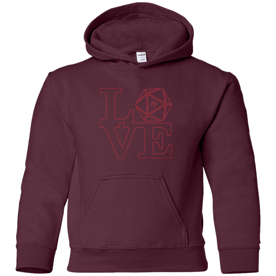 Sweatshirts Maroon / YS Love 11 Youth Hoodie