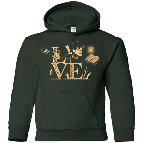 Sweatshirts Forest Green / YS Love Ash Youth Hoodie