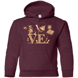 Sweatshirts Maroon / YS Love Ash Youth Hoodie