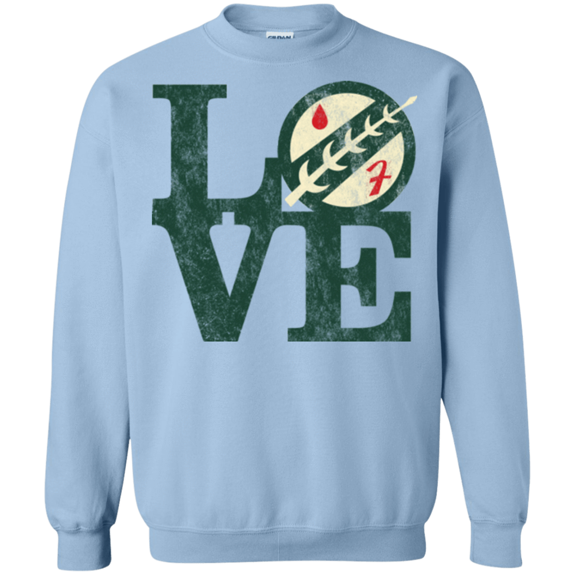 Sweatshirts Light Blue / Small LOVE Boba Crewneck Sweatshirt