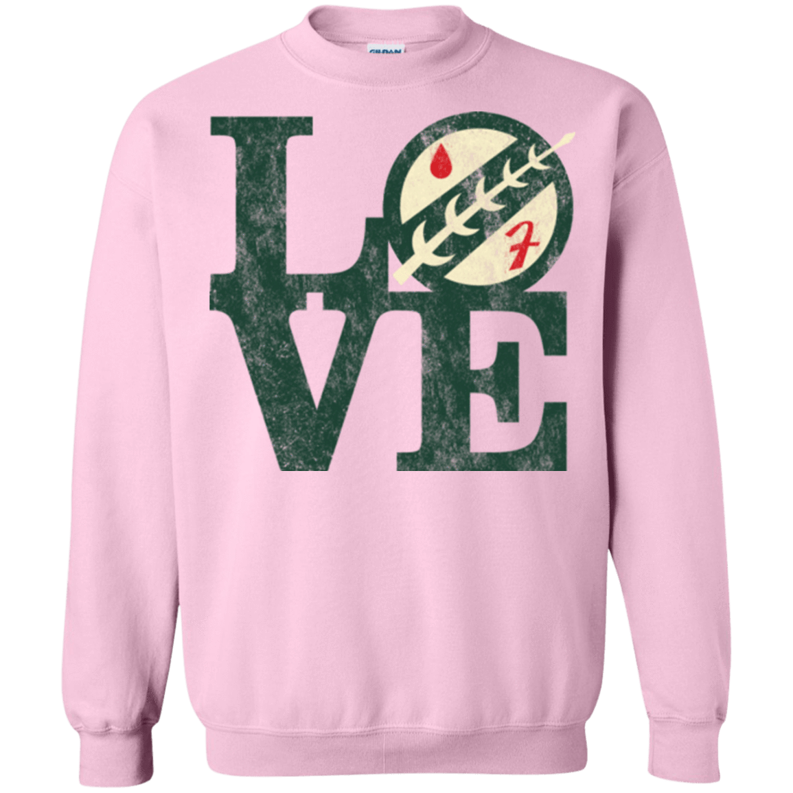 Sweatshirts Light Pink / Small LOVE Boba Crewneck Sweatshirt